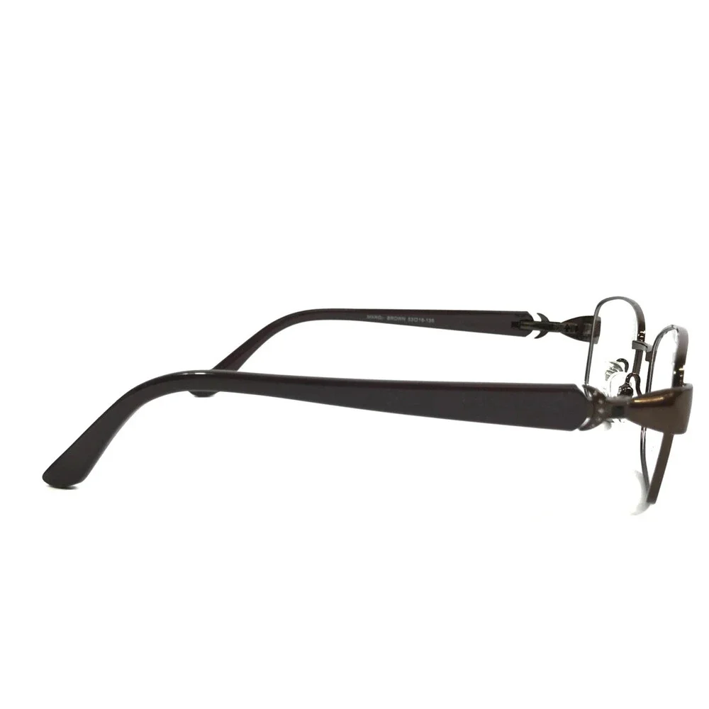 Affordable Designs Eyeglasses Frames MARGE BROWN Rectangle Wire Rim 53-18-135